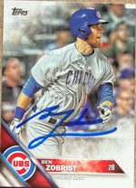 Ben Zobrist Signed 2016 Topps Baseball Card - Chicago Cubs #447