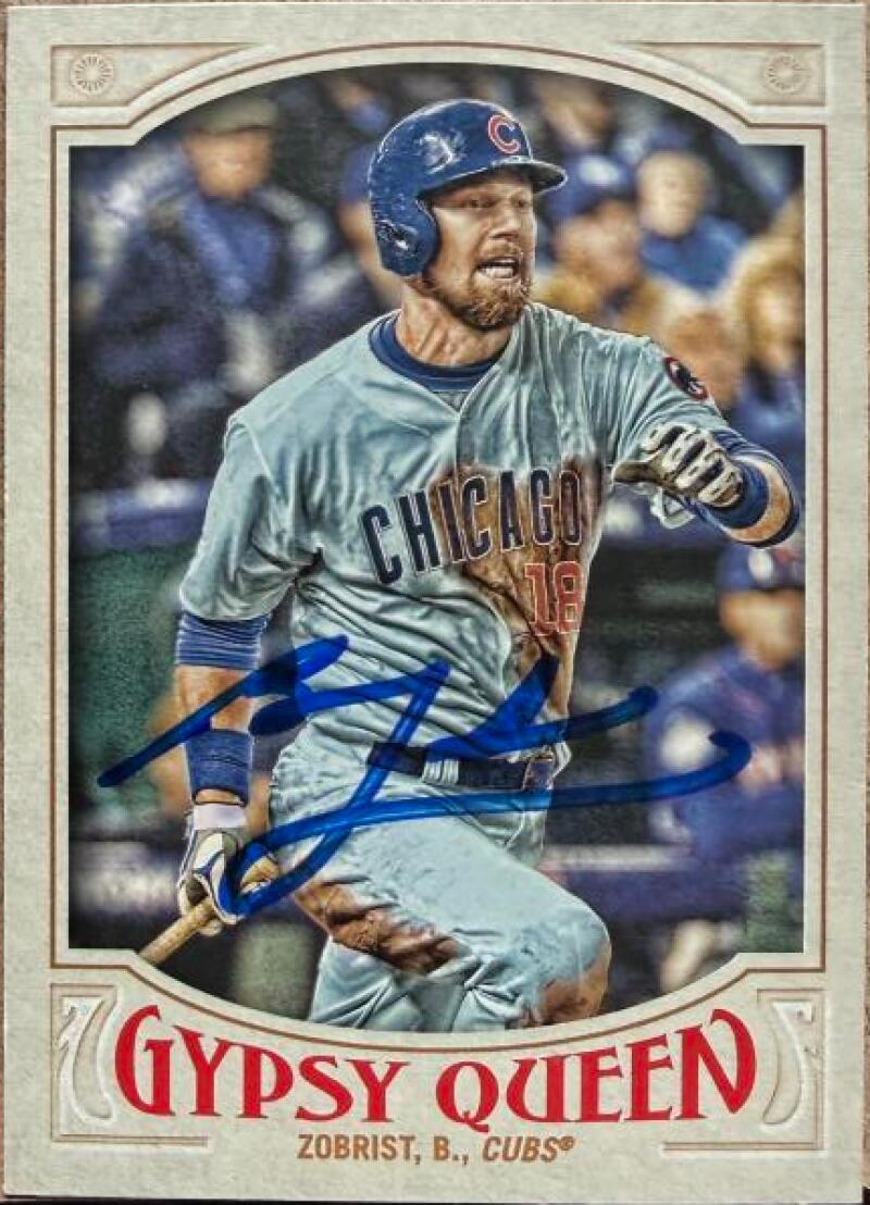 Ben Zobrist Signed 2016 Topps Gypsy Queen Baseball Card - Chicago Cubs #104