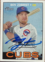 Ben Zobrist Signed 2016 Topps Heritage Baseball Card - Chicago Cubs #564