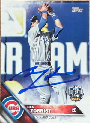 Ben Zobrist Signed 2016 Topps Update Baseball Card - Chicago Cubs #US50 ASG