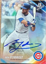 Ben Zobrist Signed 2017 Bowman Platinum Baseball Card - Chicago Cubs #83