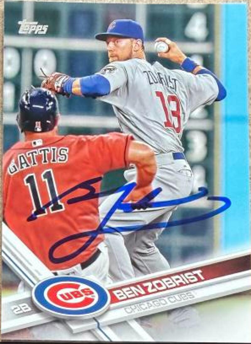 Ben Zobrist Signed 2017 Topps Baseball Card - Chicago Cubs #238