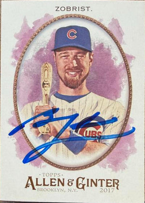 Ben Zobrist Signed 2017 Topps Allen & Ginter Baseball Card - Chicago Cubs #197