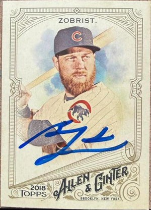 Ben Zobrist Signed 2018 Topps Allen & Ginter Baseball Card - Chicago Cubs #165