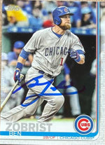 Ben Zobrist Signed 2019 Topps Baseball Card - Chicago Cubs #9