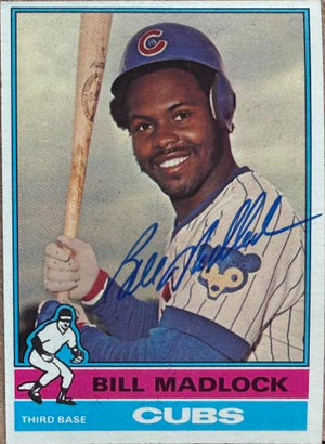 Bill Madlock Signed 1976 Topps Baseball Card #640 Chicago Cubs