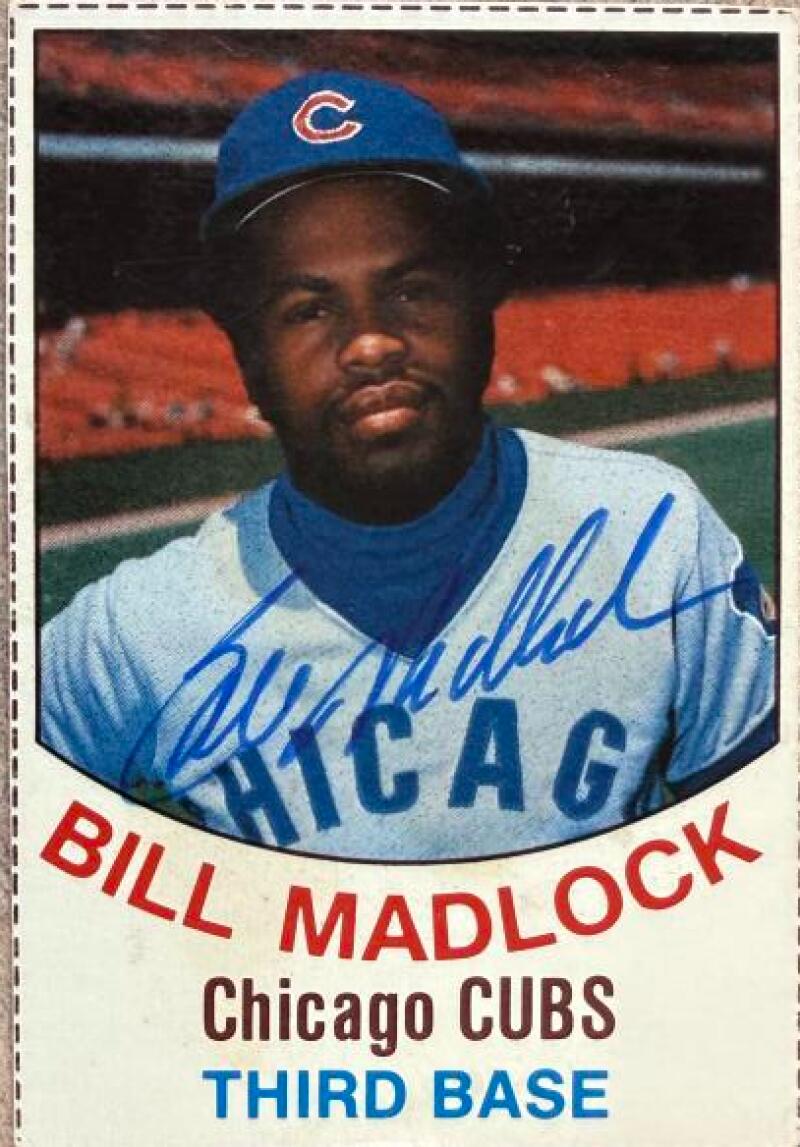 Bill Madlock Signed 1977 Hostess Baseball Card #118 SP Chicago Cubs