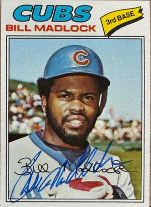 Bill Madlock Signed 1977 Topps Baseball Card #250 - Chicago Cubs