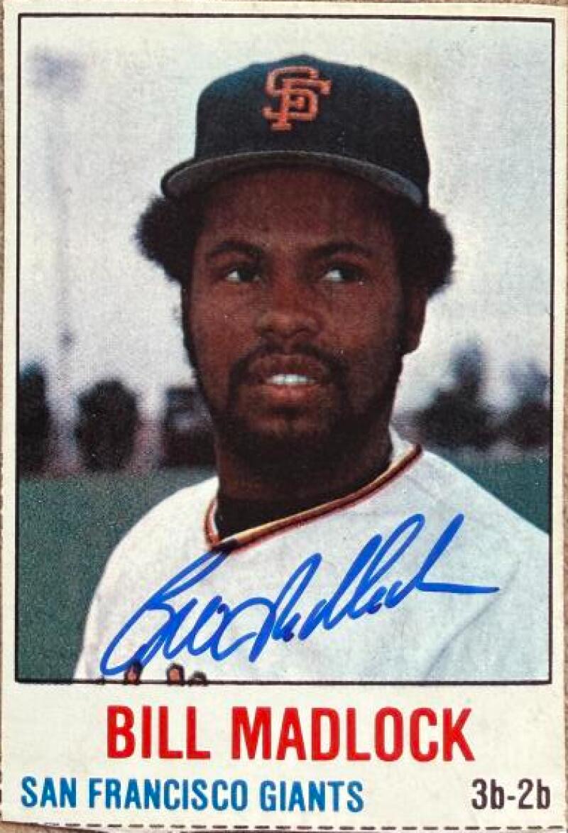 Bill Madlock Signed 1978 Hostess Baseball Card #117 - San Francisco Giants