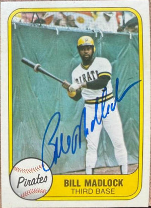 Bill Madlock Signed 1981 Fleer Baseball Card #381 - Pittsburgh Pirates