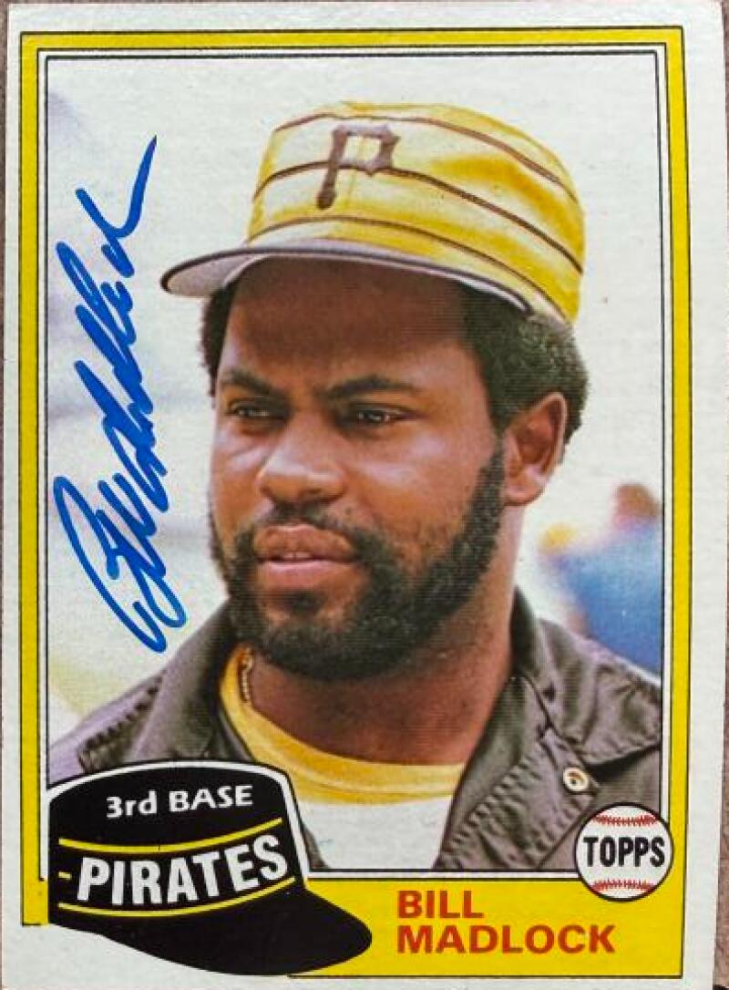 Bill Madlock Signed 1981 Topps Baseball Card #715 -Pittsburgh Pirates