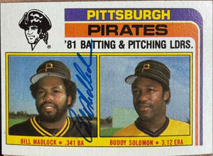 Bill Madlock Signed 1982 Topps Baseball Card #696 - Pittsburgh Pirates