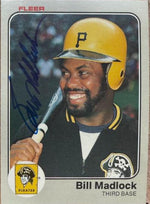 Bill Madlock Signed 1983 Fleer Baseball Card #309 - Pittsburgh Pirates