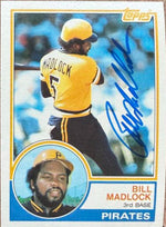 Bill Madlock Signed 1983 Topps Baseball Card #645 - Pittsburgh Pirates