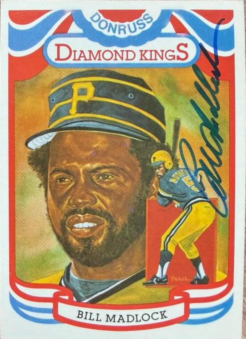 Bill Madlock Signed 1984 Donruss Diamond Kings Baseball Card #20 - Pittsburgh Pirates