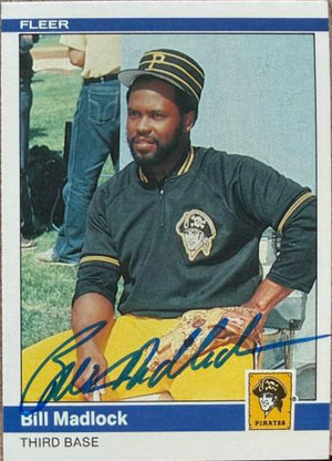 Bill Madlock Signed 1984 Fleer Baseball Card #253 - Pittsburgh Pirates