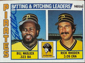 Bill Madlock Signed 1984 Nestle Baseball Card #696 - Pittsburgh Pirates