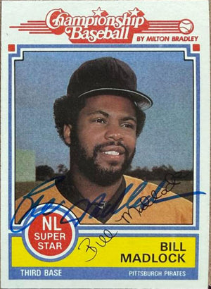 Bill Madlock Signed 1984 Topps Milton Bradley Baseball Card #NNO - Pittsburgh Pirates