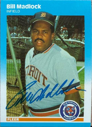 Bill Madlock Signed 1987 Fleer Update Baseball Card #U-69 - Detroit Tigers
