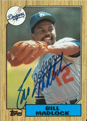 Bill Madlock Signed 1987 Topps TIFFANY Baseball Card #734 - Los Angeles Dodgers