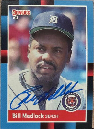 Bill Madlock Signed 1988 Donruss Baseball Card #496 - Detroit Tigers
