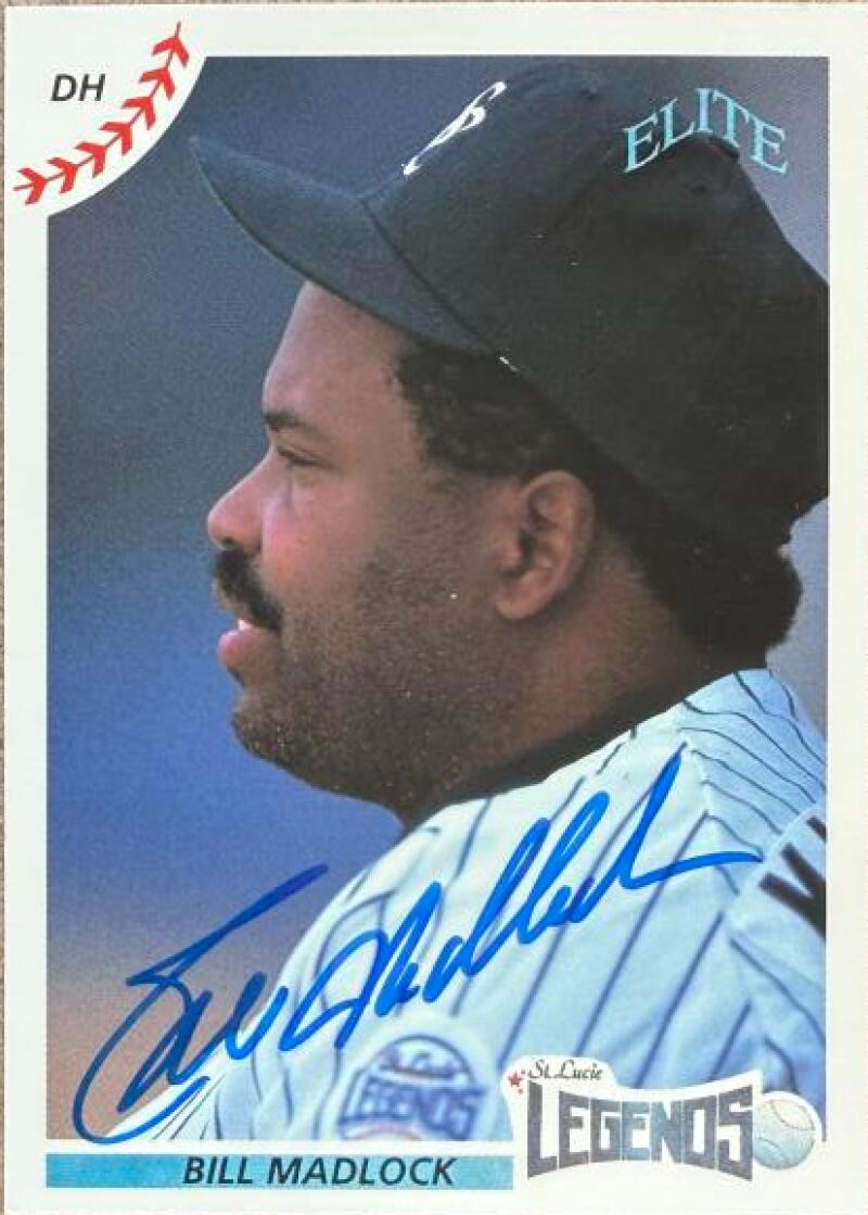 Bill Madlock Signed 1990 Elite Senior League Baseball Card #69