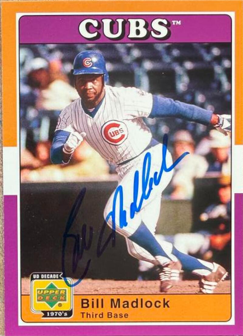 Bill Madlock Signed 2001 Upper Deck Decade 1970s Baseball Card #57 - Chicago Cubs
