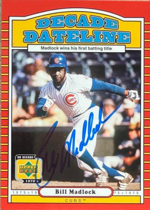 Bill Madlock Signed 2001 Upper Deck Decade 1970s Baseball Card #126 - Chicago Cubs