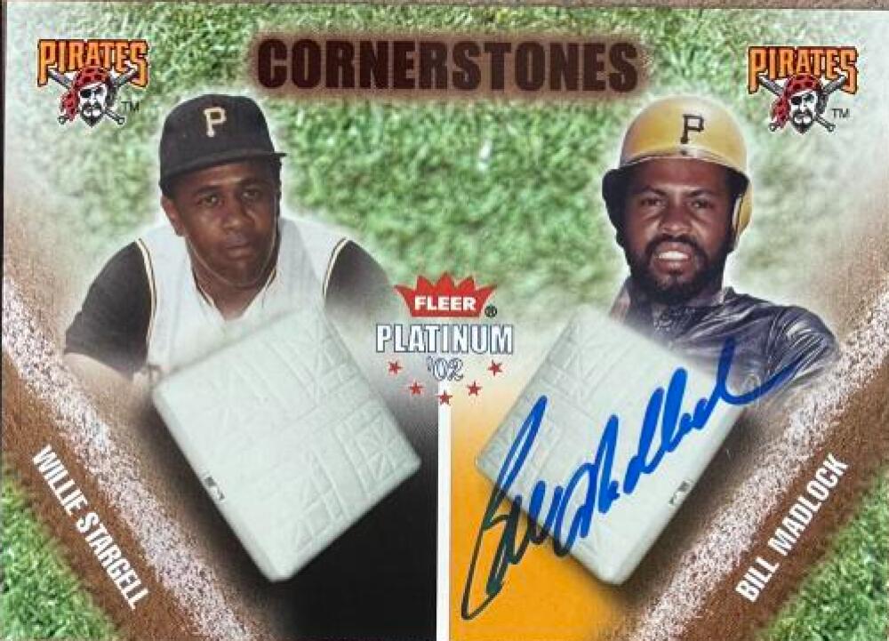 Bill Madlock Signed 2002 Fleer Platinum Cornerstones Baseball Card - Pittsburgh Pirates