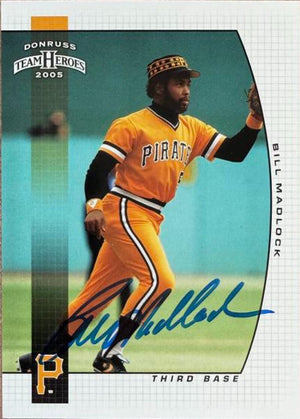 Bill Madlock Signed 2005 Donruss Team Heroes Baseball Card #249 - Pittsburgh Pirates