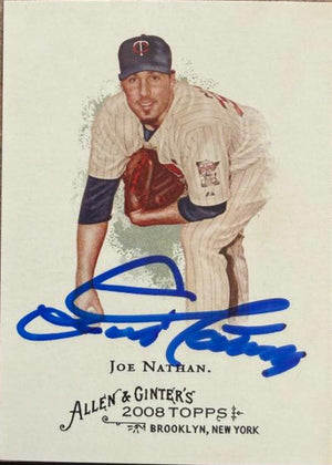 Joe Nathan Signed 2008 Topps Allen & Ginter Baseball Card #281 - Minnesota Twins