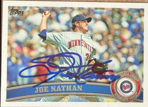 Joe Nathan Signed 2011 Topps Baseball Card #366 - Minnesota Twins