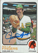 Rollie Fingers Autographed 1973 Topps Baseball Card #84 - Oakland Athletics