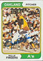 Rollie Fingers Autographed 1974 Topps Baseball Card #212 - Oakland Athletics