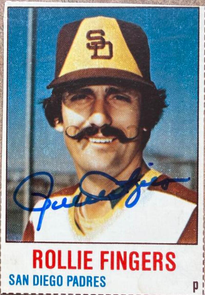 Rollie Fingers Autographed 1978 Hostess Baseball Card #144 - San Diego Padres