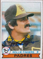 Rollie Fingers Autographed 1979 Topps Baseball Card #390 - San Diego Padres