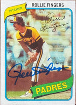 Rollie Fingers Autographed 1980 Topps Baseball Card #651 - San Diego Padres