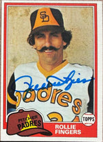 Rollie Fingers Autographed 1981 Topps Baseball Card #229 - San Diego Padres