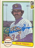 Rollie Fingers Autographed 1982 Donruss Baseball Card #28 - Milwaukee Brewers