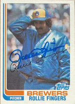 Rollie Fingers Autographed 1982 Topps Baseball Card #585 - Milwaukee Brewers