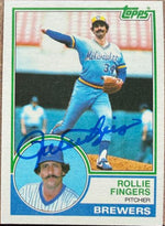 Rollie Fingers Autographed 1983 Topps Baseball Card #35 - Milwaukee Brewers