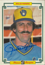 Rollie Fingers Autographed 1984 Donruss Champions Baseball Card #45 - Milwaukee Brewers