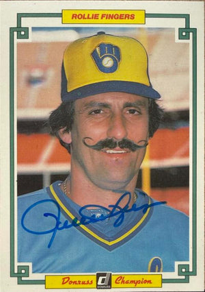 Rollie Fingers Autographed 1984 Donruss Champions Baseball Card #45 - Milwaukee Brewers