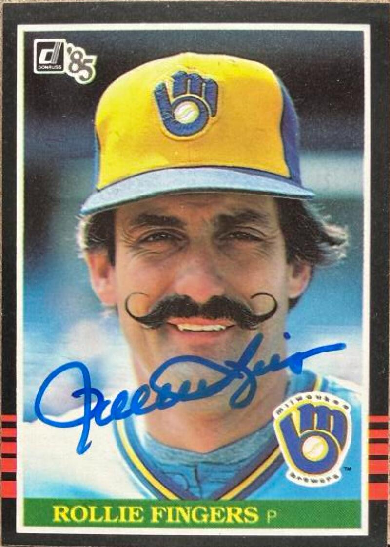 Rollie Fingers Autographed 1985 Donruss Baseball Card #292 - Milwaukee Brewers