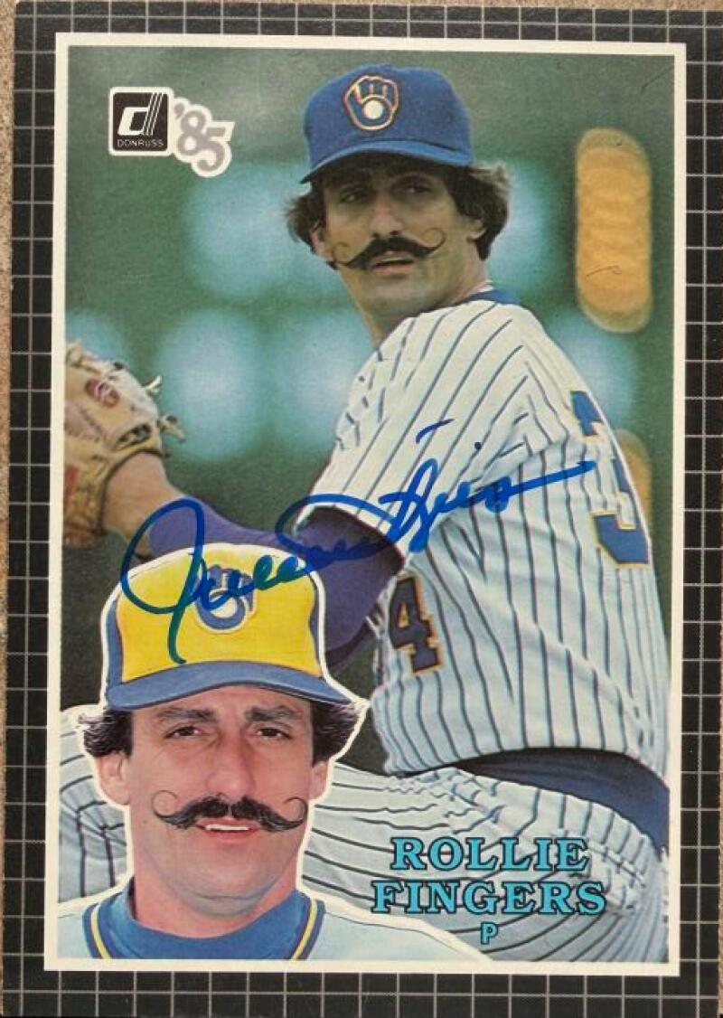 Rollie Fingers Autographed 1985 Donruss Action All-Stars Baseball Card #36 - Milwaukee Brewers
