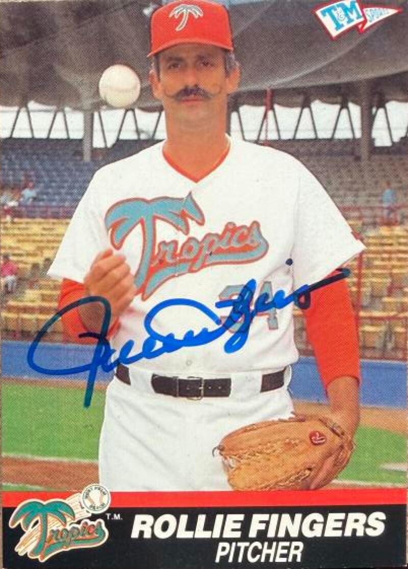 Rollie Fingers Autographed 1989-90 T&M Senior League Baseball Card #35