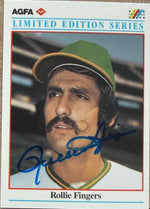 Rollie Fingers Autographed 1990 AGFA Baseball Card #18 - Oakland Athletics
