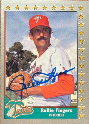 Rollie Fingers Autographed 1990 Pacific Senior League Baseball Card #161