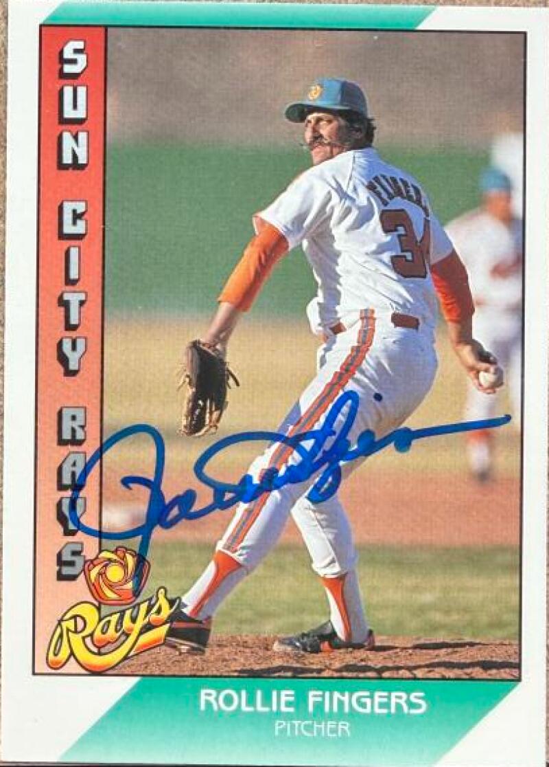 Rollie Fingers Autographed 1991 Pacific Senior League Baseball Card #126