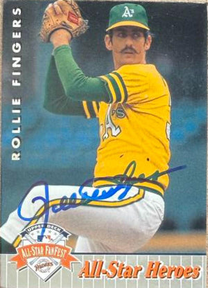 Rollie Fingers Autographed 1992 Upper Deck All-Star FanFest Baseball Card #45 - Oakland Athletics